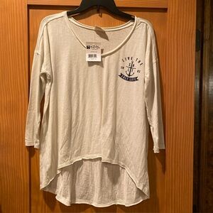 Salt Life Women’s Cream Live The Salt Life Long Sleeve Shirt NWT Size Small